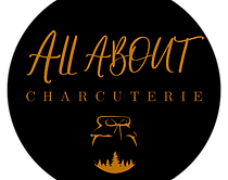 All About Charcuterie logo with a vintage canning jar that represents homemade preserves