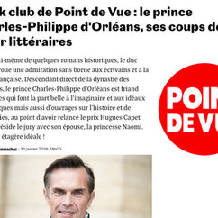 Book club de Point de Vue : le prince Charles-Philippe d'Orléans, ses coups de cœur littéraires