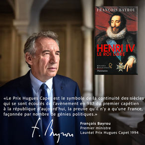 François Bayrou, Premier lauréat du Prix Hugues Capet
