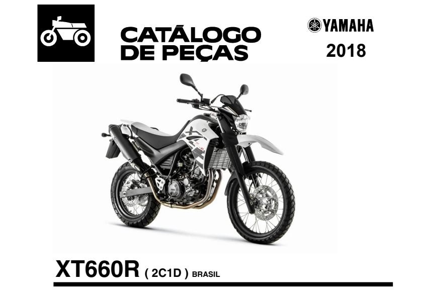 Catálogo de Peças Yamaha XT660R 2018 - PDF