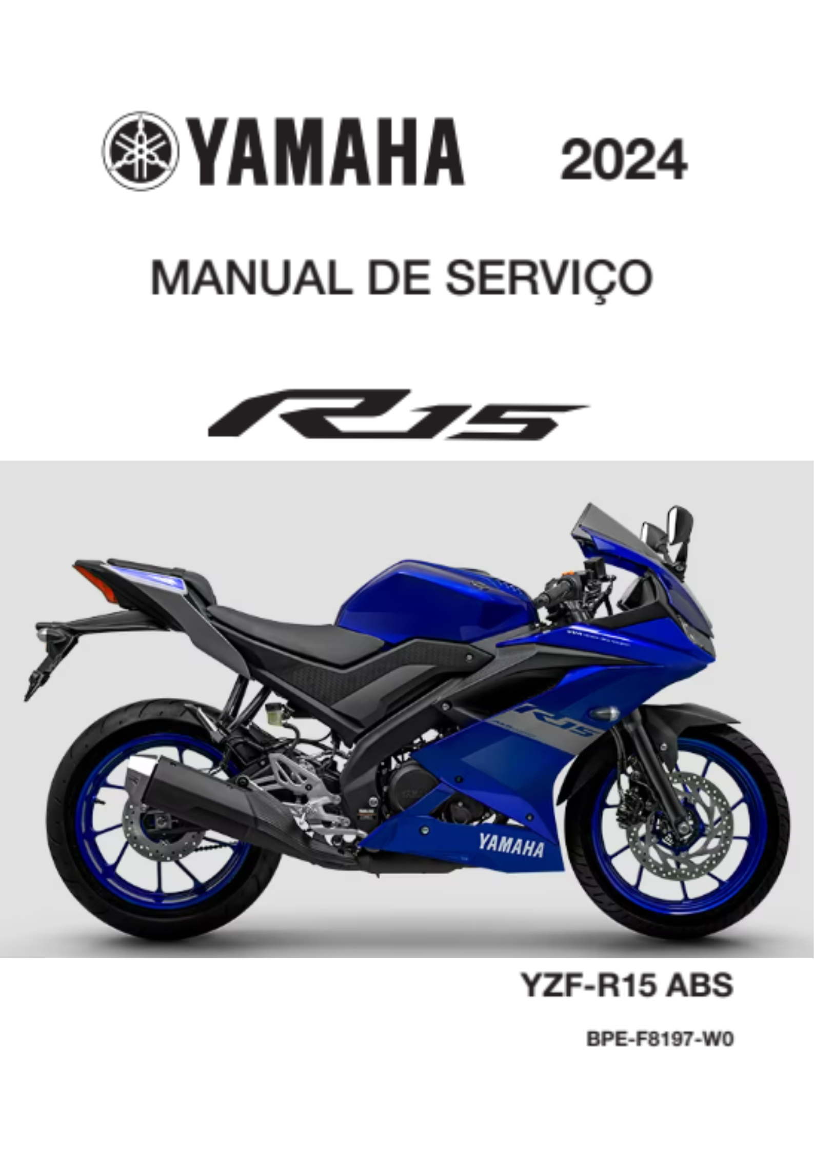 Manual de Serviço Yamaha YZF-R15 ABS 2024