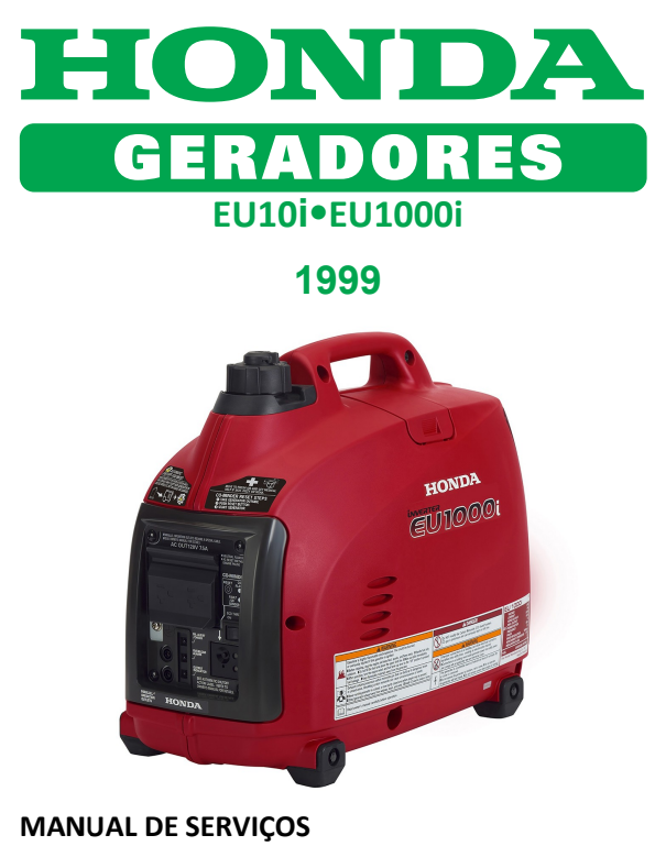 Manual de Serviço Gerador Honda EU10i EU1000i 1999 - PDF