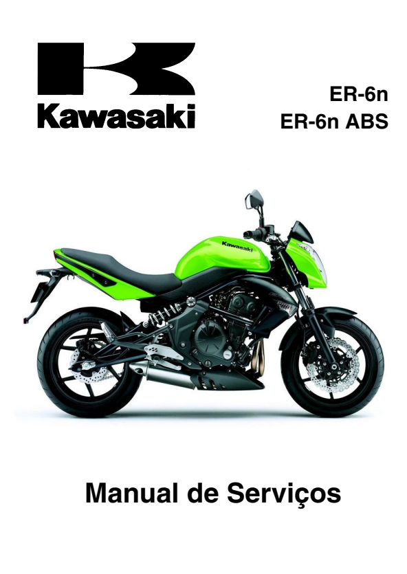 Manual de Serviço Kawasaki ER 6n ER 6n ABS 2009 - PDF