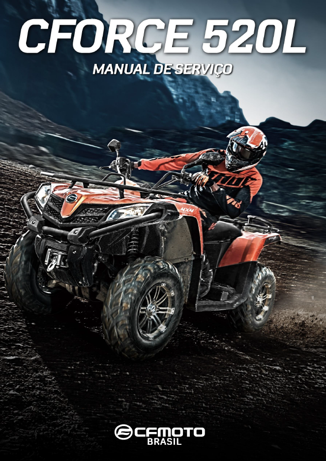 Capa do manual de serviço CFMoto CForce 520L 2019 em PDF