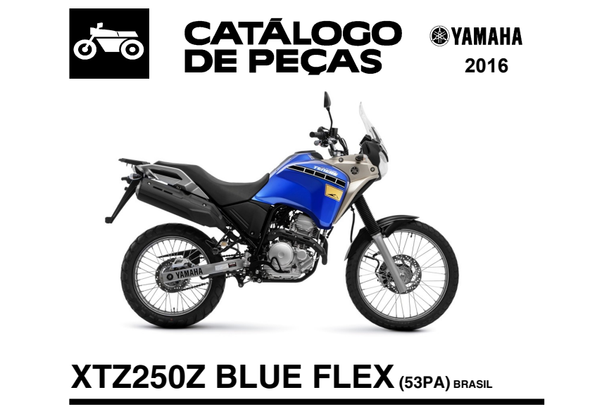 Catálogo de Peças Yamaha Ténéré 250 Blue Flex 2016 - PDF