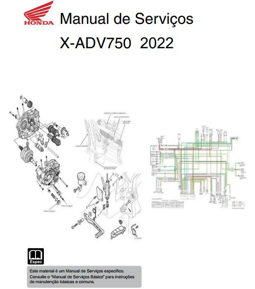 Manual de Serviço Honda X ADV 750 2022 - PDF