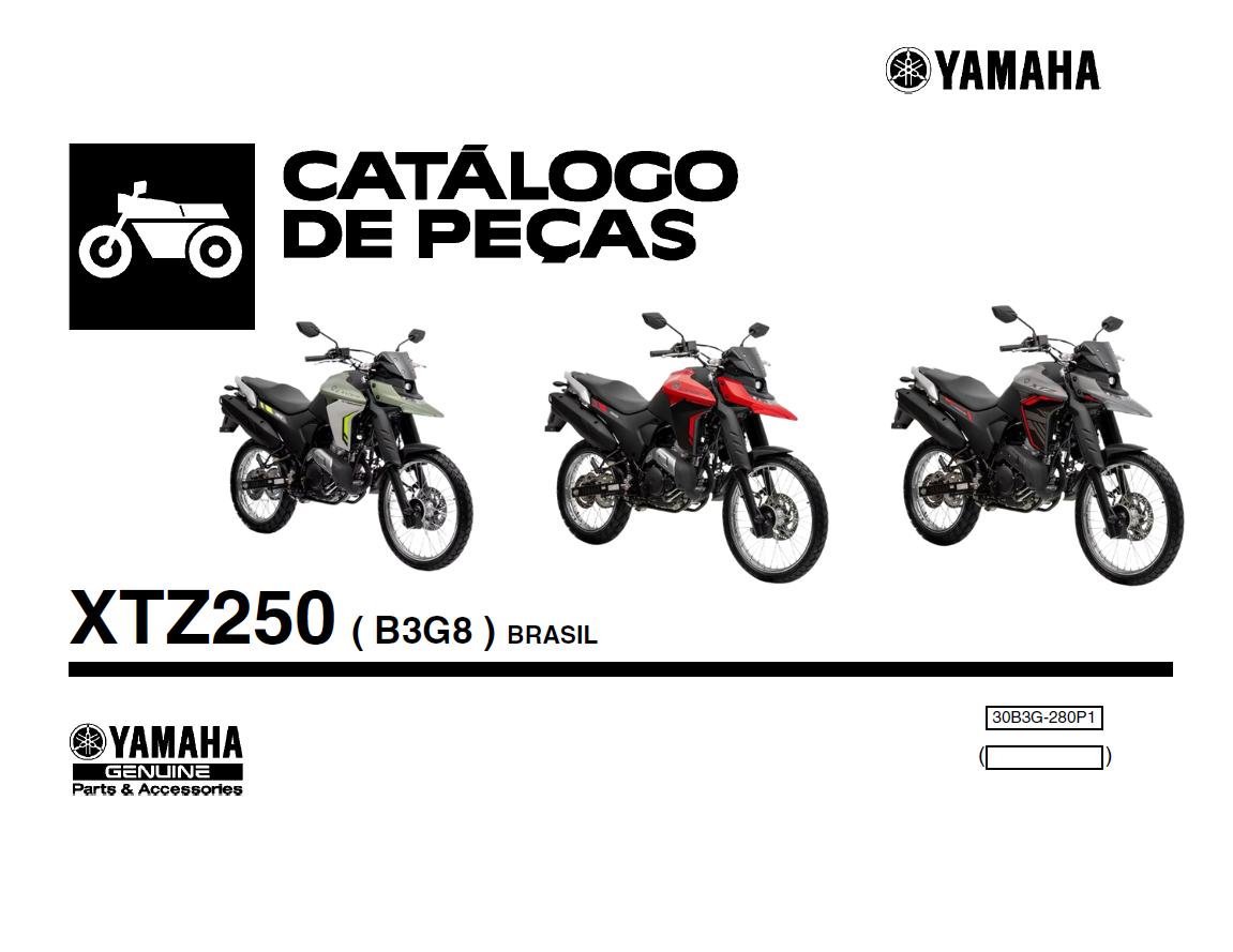 Catálogo de Peças Yamaha XTZ 250 Lander ABS CONNECTED 2025 - PDF
