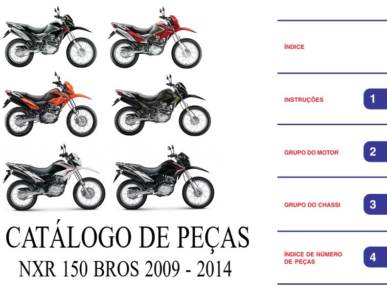 Catálogo de Peças Honda NXR150 BROS 2009 - 2014