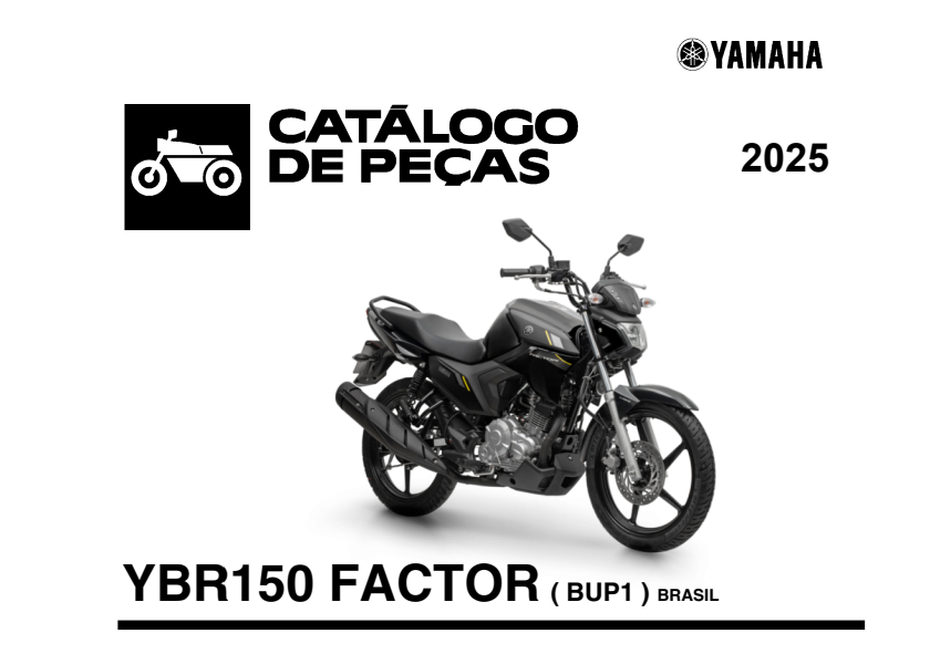 Catálogo de Peças Yamaha YBR 150 Factor STD 2025 - PDF