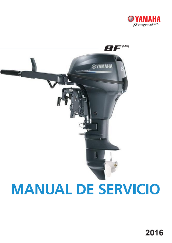 Manual de Serviço Yamaha Motor de Popa 8F 2 Tempos 2016 - PDF (Espanhol)