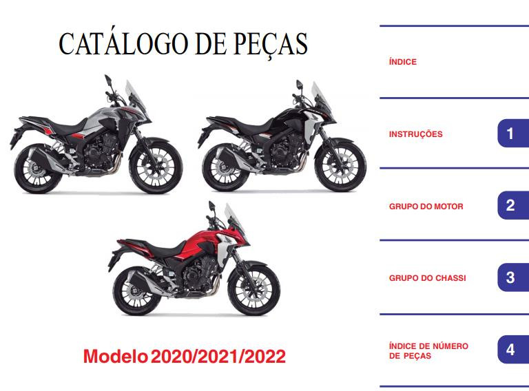 Catálogo de Peças Honda CB500X 2020-2022