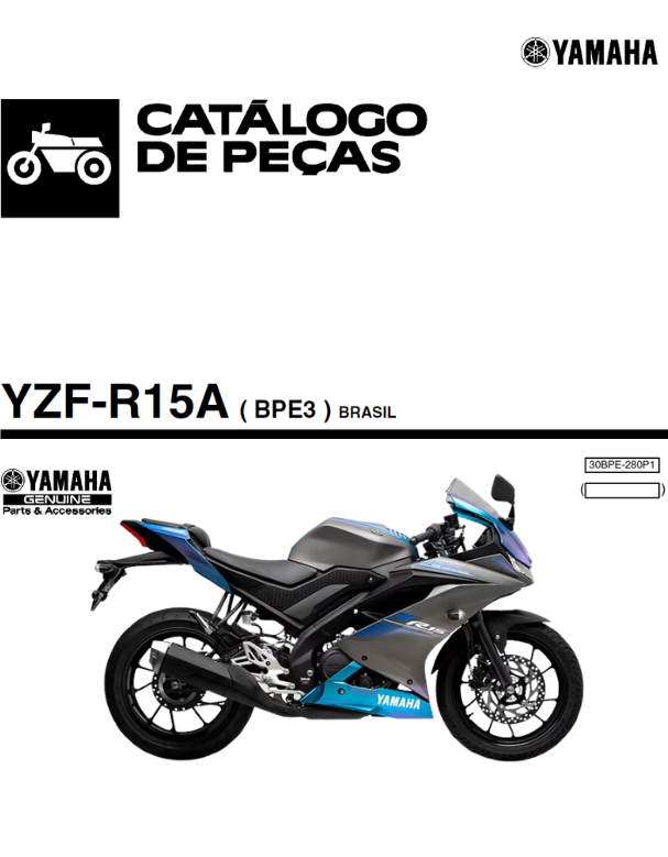 Catálogo de Peças Yamaha YZF R15 ABS 2025 - PDF