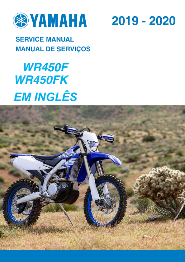 Manual de Serviço Yamaha WR 450F 2019 - 2020 - PDF (Em inglês)