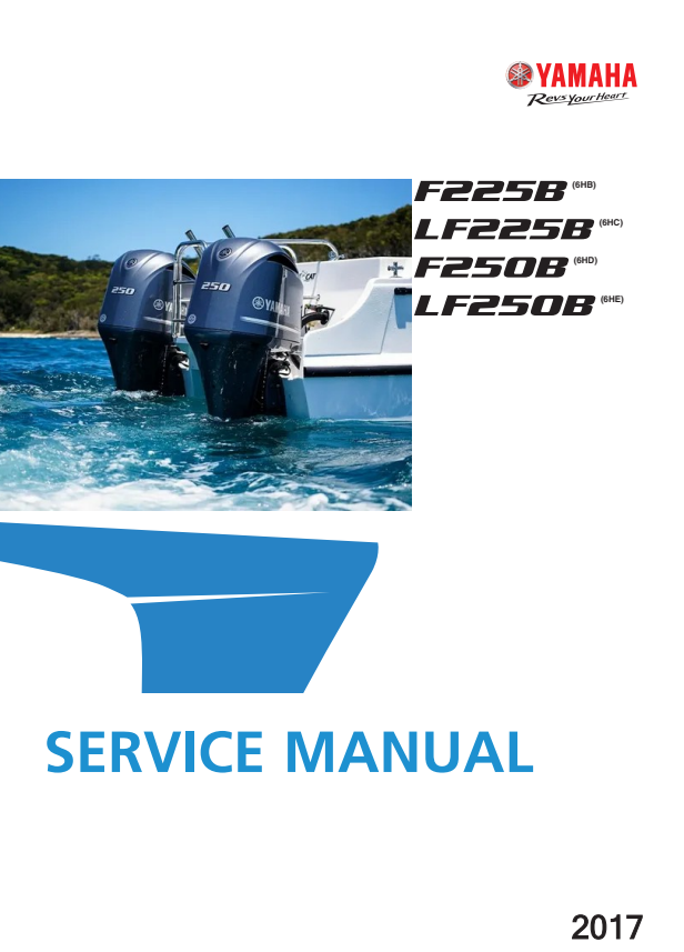 Manual de Serviço Yamaha Motor de Popa F225B LF225B F250B LF250B 2017 - PDF