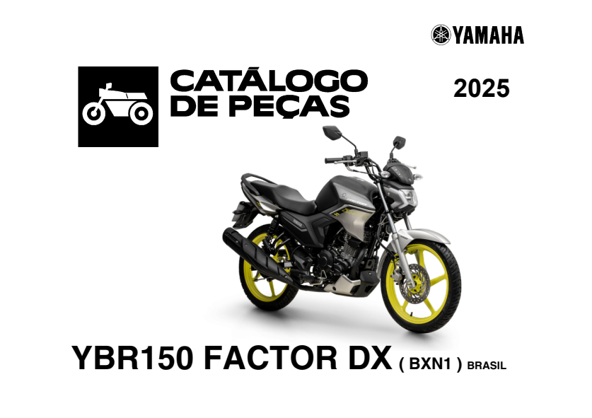 Catálogo de Peças Yamaha YBR 150 Factor DX 2025 - PDF