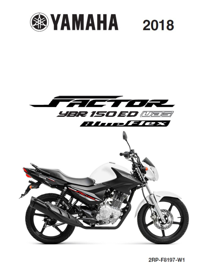 Manual de Serviço Yamaha YBR 150 Factor UBS BlueFlex 2018 - PDF