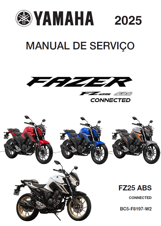 Manual de Serviço Yamaha FZ25 FAZER 250 ABS CONNECTED 2025