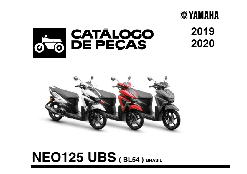 Catálogo de Peças Yamaha NEO 125 UBS 2019 - 2020 - PDF