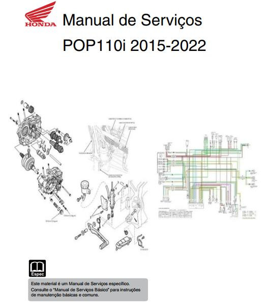 Manual de Serviço Honda Pop 110i 2015-2022 - PDF