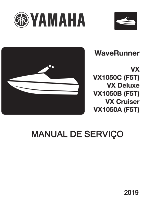 Manual de Serviço Yamaha Jet Ski VX / VX Deluxe / VX Cruiser 1050 2019 - PDF
