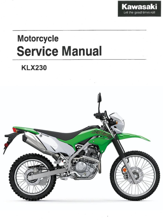 Manual de Serviço Kawasaki KLX 230 2020 - 2022 - PDF (Inglês)