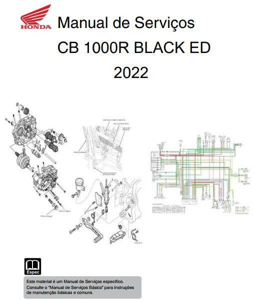 Manual de Serviço Honda CB 1000R-CB 1000R Black Ed (2022)