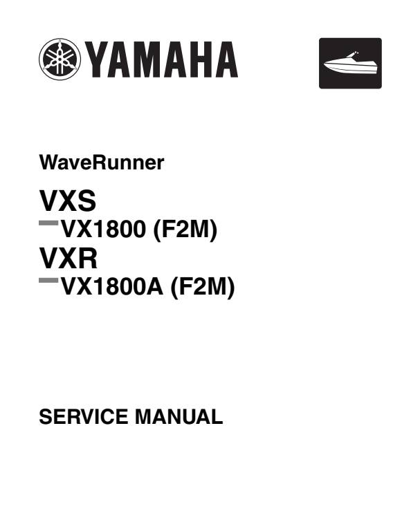 Manual de Serviço Yamaha Jet Ski VXS VXR 1800 2010  - PDF (inglês)