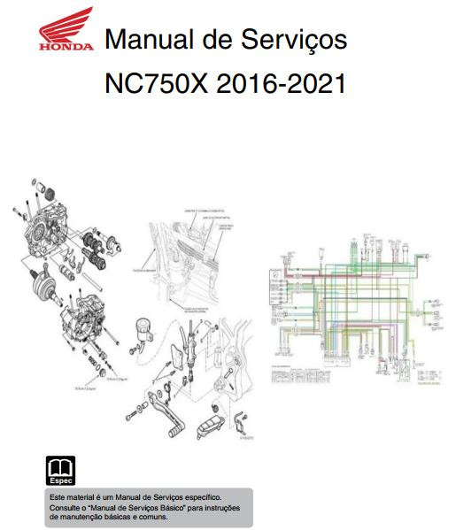 Manual de Serviço Honda NC750X 2016-2021