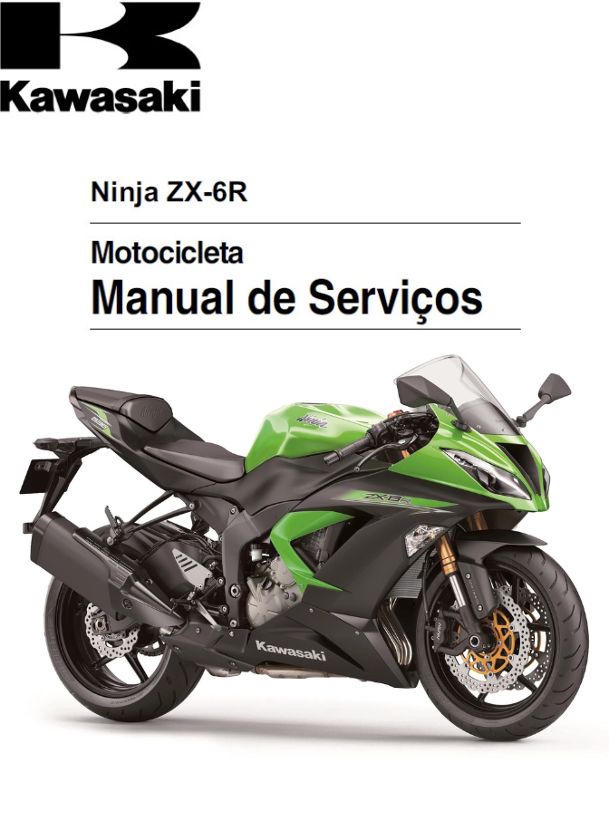 Manual de Serviço Kawasaki Ninja ZX 6R 2018 - PDF