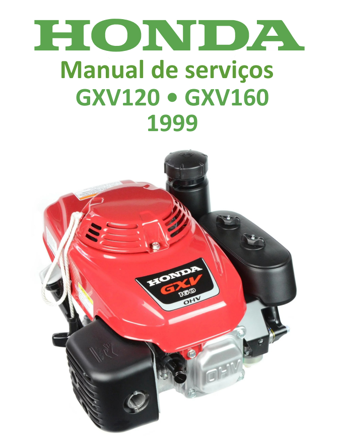 Manual de Serviço Honda GXV120 GXV160 1999 - PDF