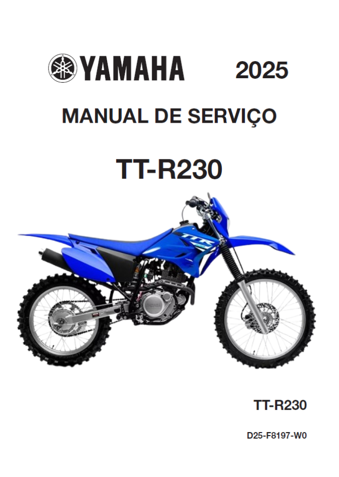 Manual de Serviço Yamaha TT-R230 2025
