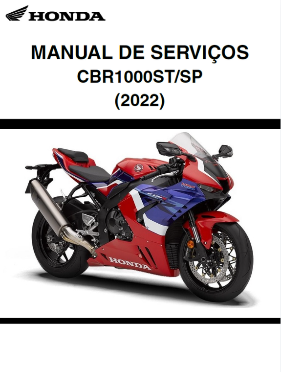 Manual de Serviço Honda CBR 1000RR ST-SP Fireblade 2022