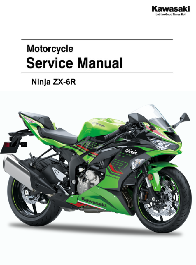 Manual de Serviço Kawasaki ZX 6R 2024 (Em inglês) - PDF