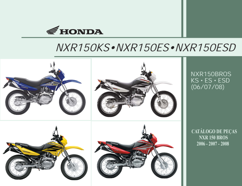 Catálogo de Peças Honda NXR 150 Bros 2006 - 2008 - PDF