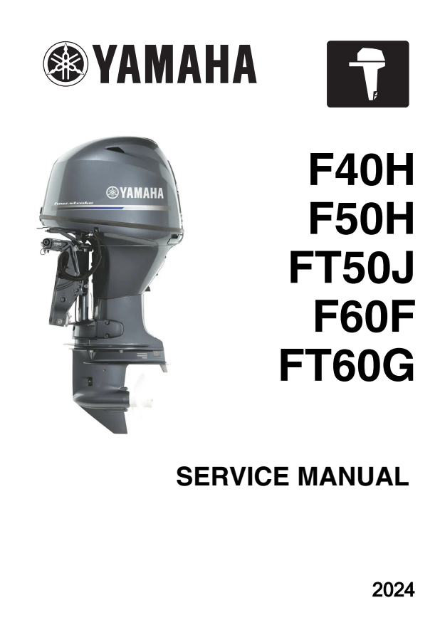 Manual de Serviço Yamaha Motor de Popa F40H F50H FT50J F60F FT60G 2024 - PDF