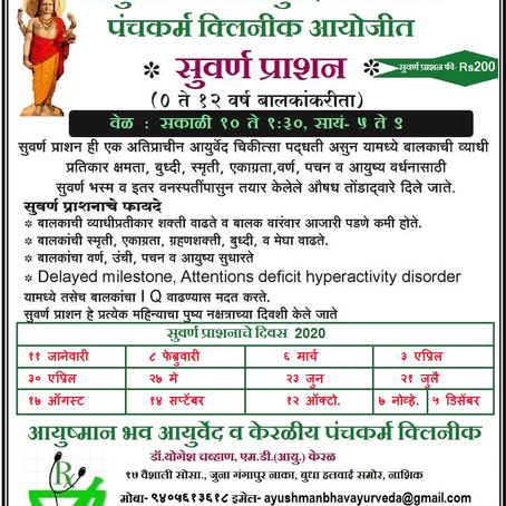 Suvarna Prashan Dates 2020 Nashik