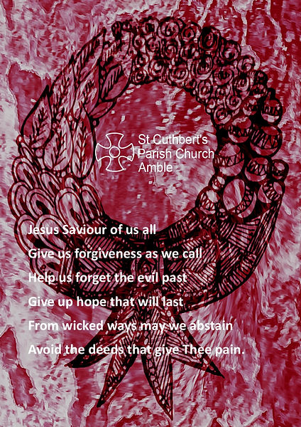 A black zendoodle wreath on a red/purple background. 