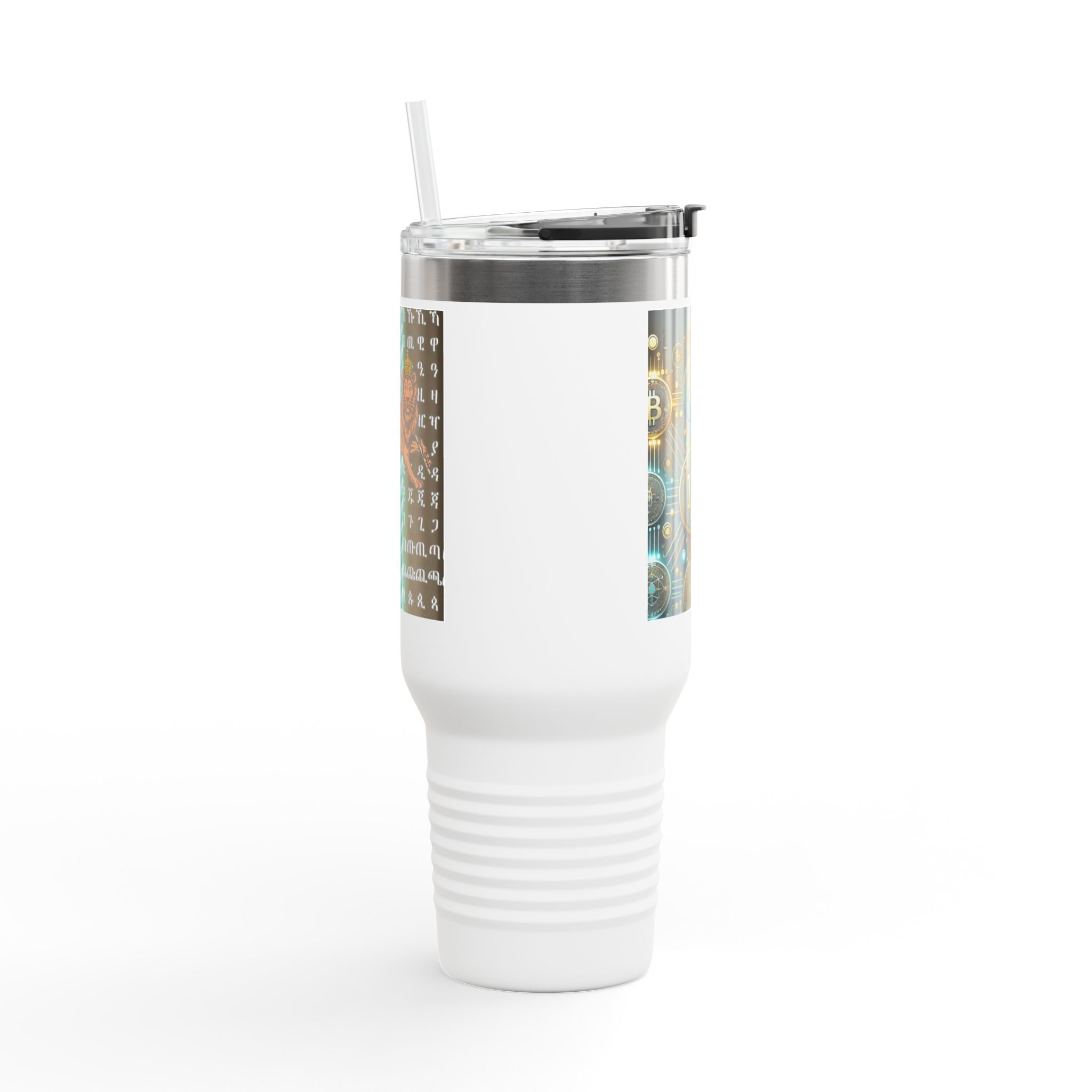 Amharic chain Insulated Travel Mug, 40oz
