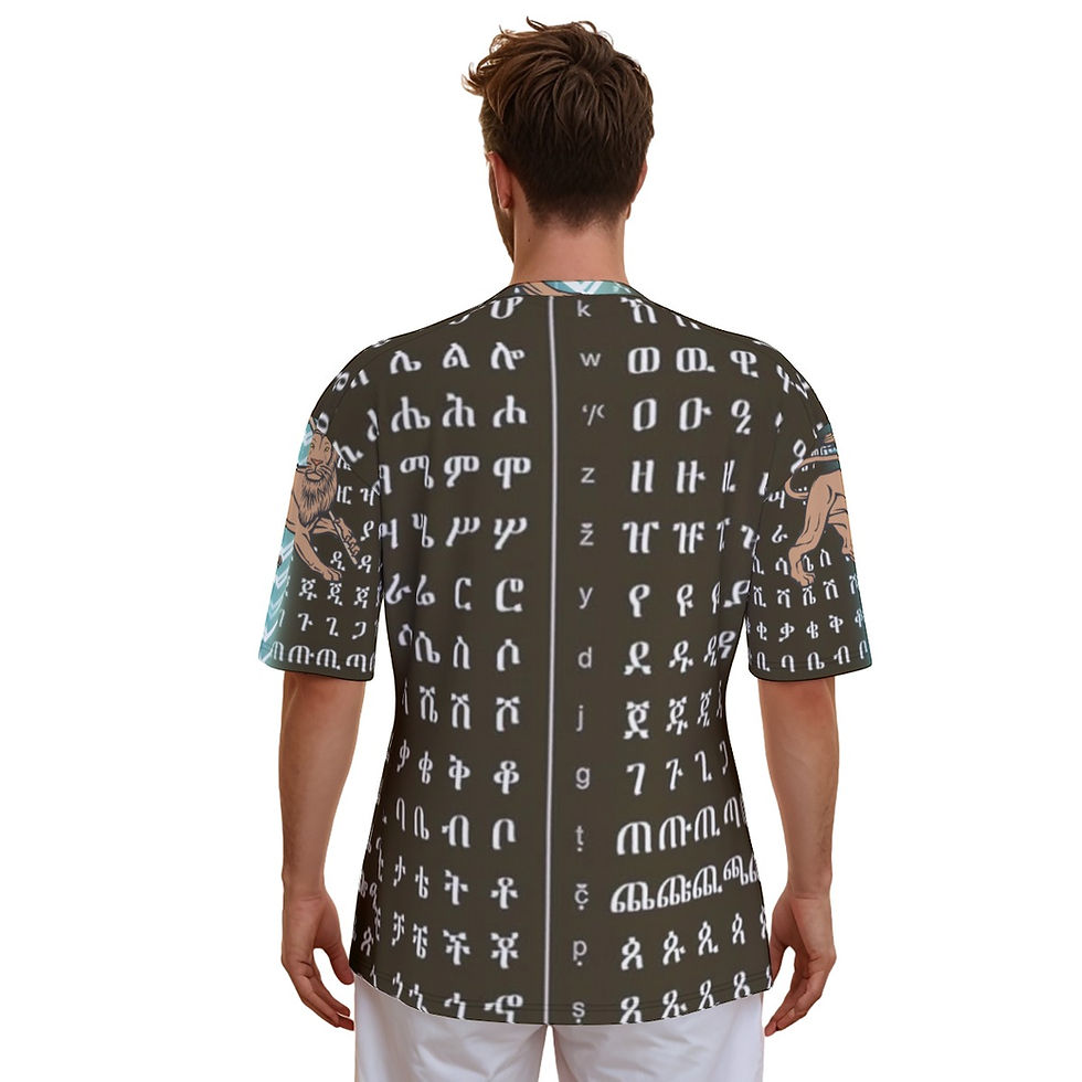 Thumbnail: Amharic geez Aphabet Men's Football Jersey