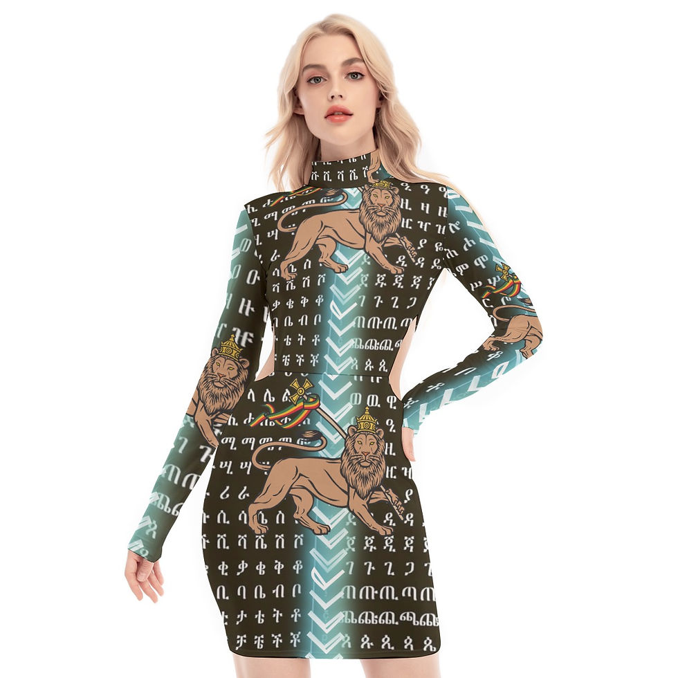 Abugida Women's Waist Hollow Hip Dress