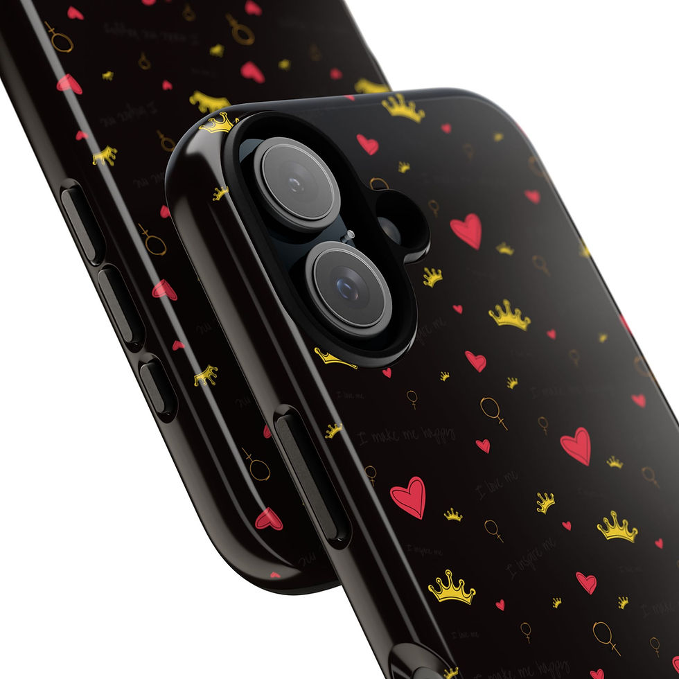 Thumbnail: Personalized Black  Luxury Look Tough Cases for IPhone16, pro, Max and Plus