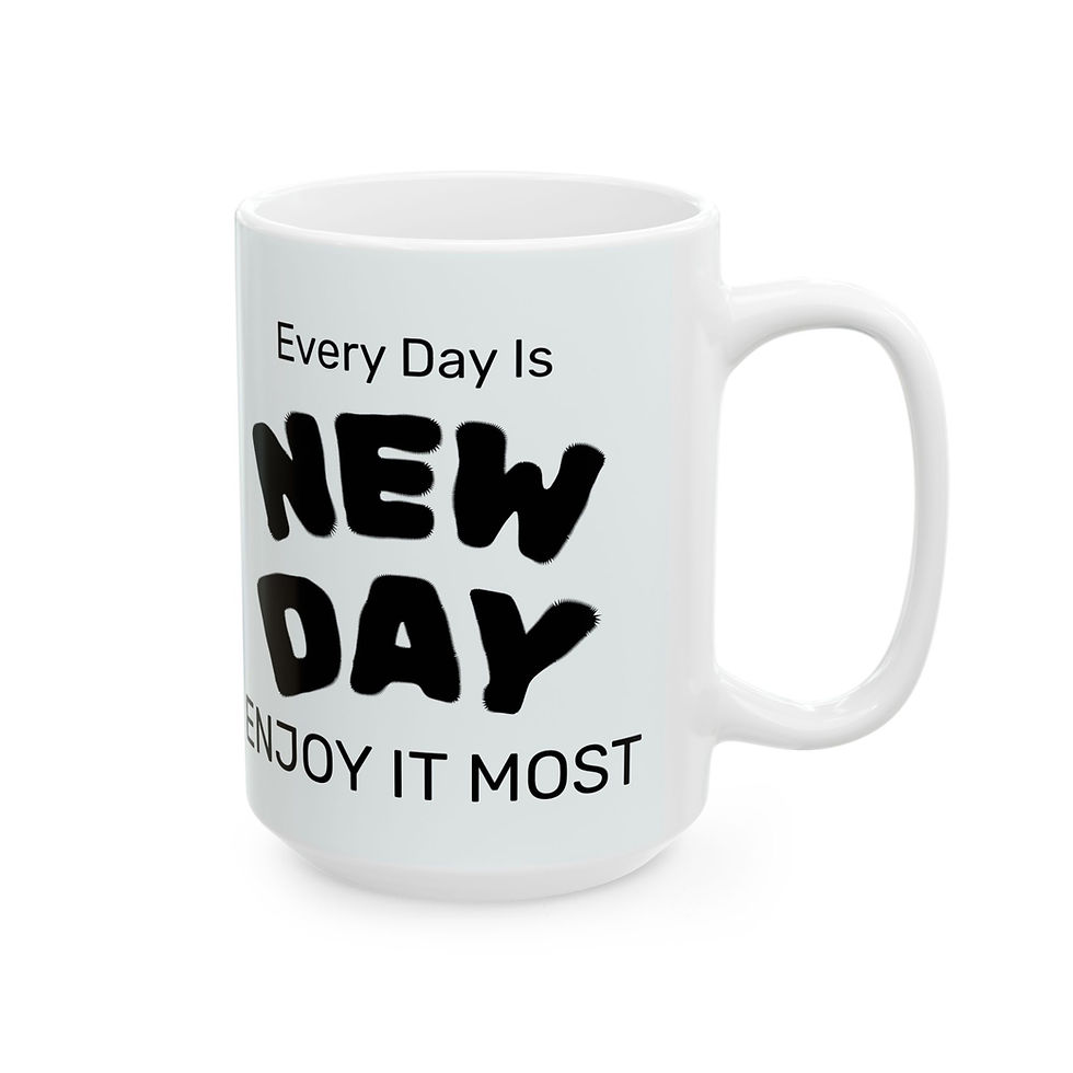 Thumbnail: "Every Day Is New Day"Ceramic Inspirational Morning Coffee,Tea MUG