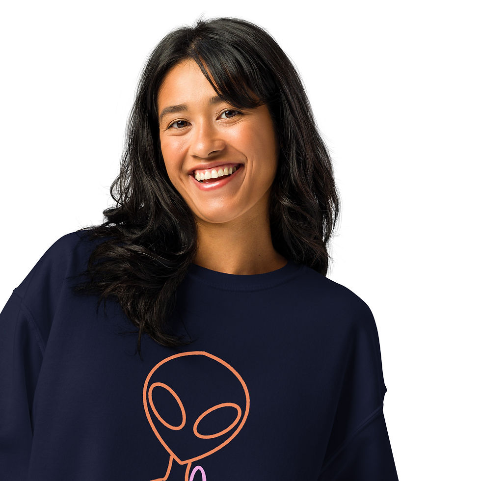 Thumbnail: Alien & Cat Crew neck sweatshirt