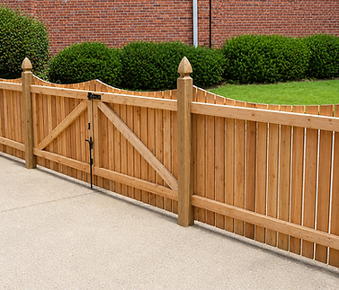 Wood Picket fence and gate at home near World Equestrian Center.