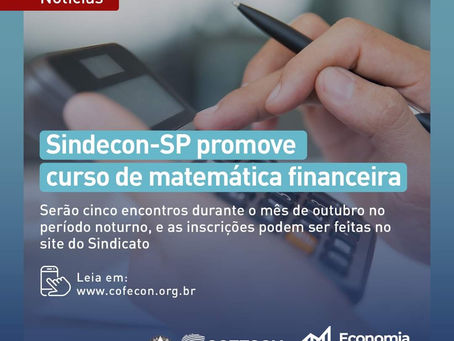 INSCRIÇÕES ABERTAS - Curso MATEMÁTICA FINANCEIRA COM O USO DE HP 12 C