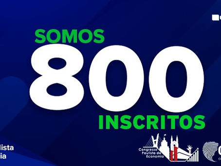 Somos mais de 800 inscritos para o maior Congresso de Economia do Brasil!