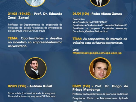 Semana Prof. Fernando Hagihara Borges de estudos em Economia e Negócios. Participe!
