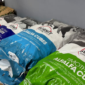 Your horse is like family. We know you want only the best and that’s why we stock all-natural Summit products. Timothy Pellets, Alfalfa Cubes, and more. If you can't find it, we can help! 