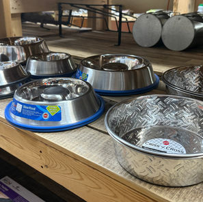 These Spot Dinner Time Stainless Steel mirror finish dog bowls are fantastic! We have several for our 'herd' of K-9's and we love them.