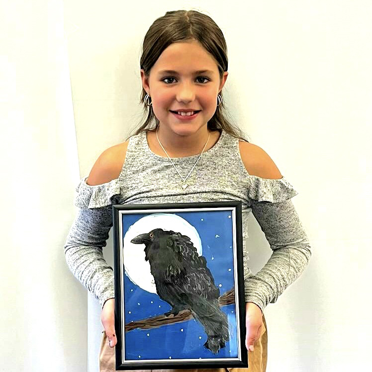 After-School Art Workshop Magical Ravens with GLASS Eye!